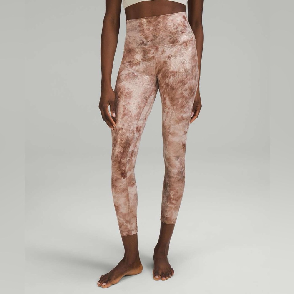 Lululemon Align 25” Legging in Diamond Dye Misty Shell Cacao Diffuse Dot - 10